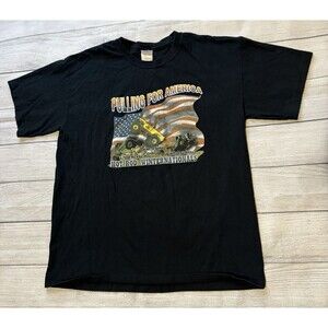 Hot Rod Winternationals Monster Truck Pulling For America Graphic T Shirt Size L
